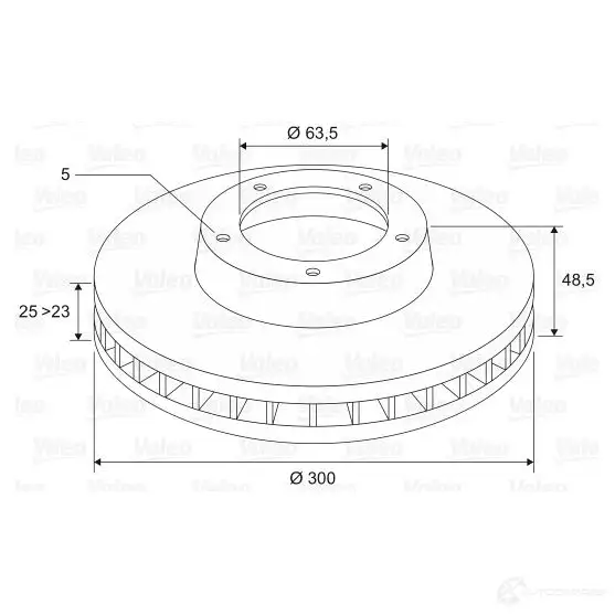 Тормозной диск VALEO DHZN 8 3276421868636 220078 186863 изображение 0