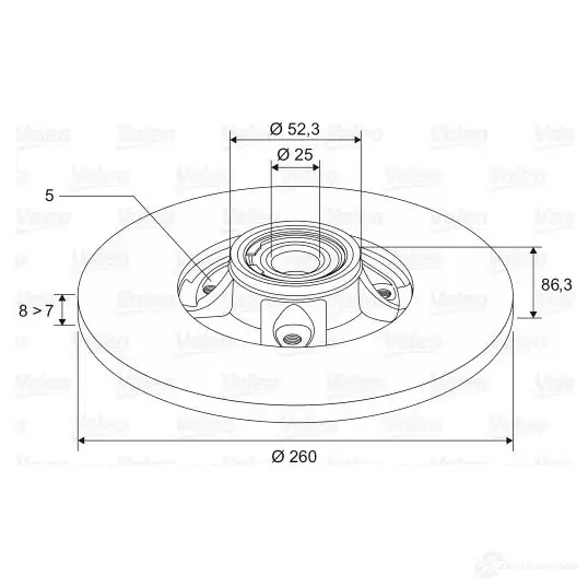 Тормозной диск VALEO 3276421975136 SAWW P 220559 197513 изображение 0