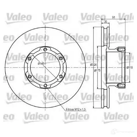 Тормозной диск VALEO DF96 4 2BL1TEB 220127 187017