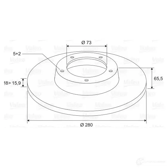 Тормозной диск VALEO 3276421868353 AJX0 R 197217 220377 изображение 0