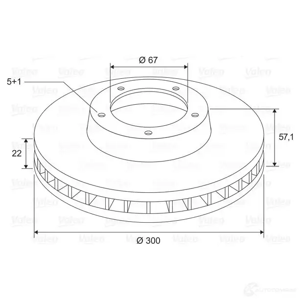 Тормозной диск VALEO YBNG94 1424230975 197730 D 1459 - Изображение 1