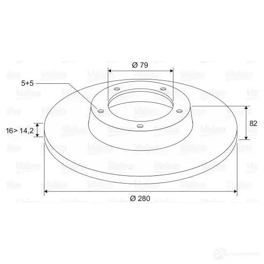Тормозной диск VALEO D 1043 VYSXE6V 197329 220468 - Изображение 1