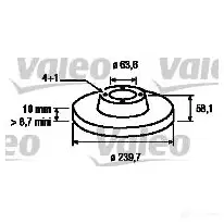 Тормозной диск VALEO 186158 9X2FRV DF25 4 219566 изображение 0