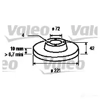 Тормозной диск VALEO 186160 219568 DF 251 ZUHAHN изображение 0