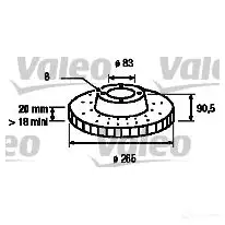 Тормозной диск VALEO 3276421861279 U VFFG 186137 219547