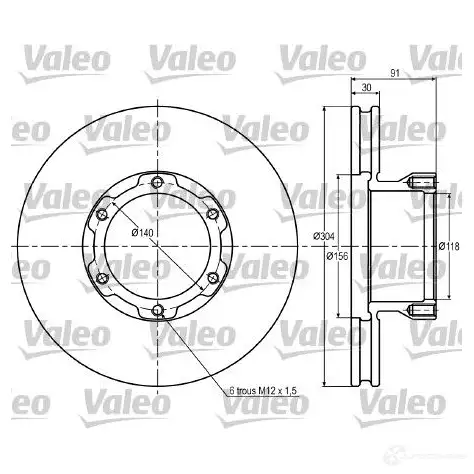 Тормозной диск VALEO DF 965 187016 DF965 220126