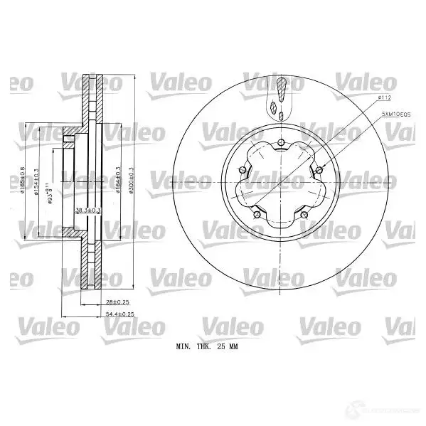 Тормозной диск VALEO 220232 187151 3276421871513 3P1G J изображение 0