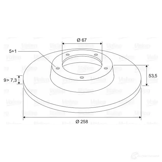 Тормозной диск VALEO 219679 DF 802 186281 DF802 - Изображение 1