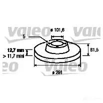 Тормозной диск VALEO 219707 3276421867998 186310 COGG YZ3
