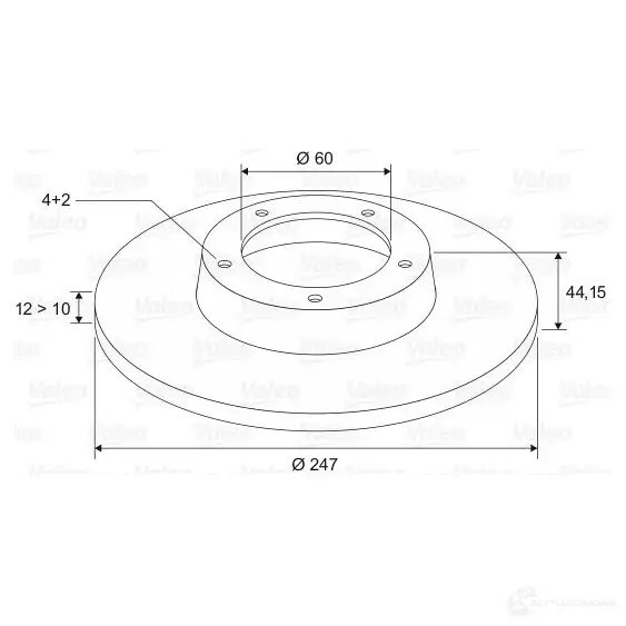 Тормозной диск VALEO U 55OWNI 220012 186784 3276421867677 изображение 0