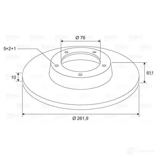 Тормозной диск VALEO AGAO6 197741 D 1470 1424230982 - Изображение 1