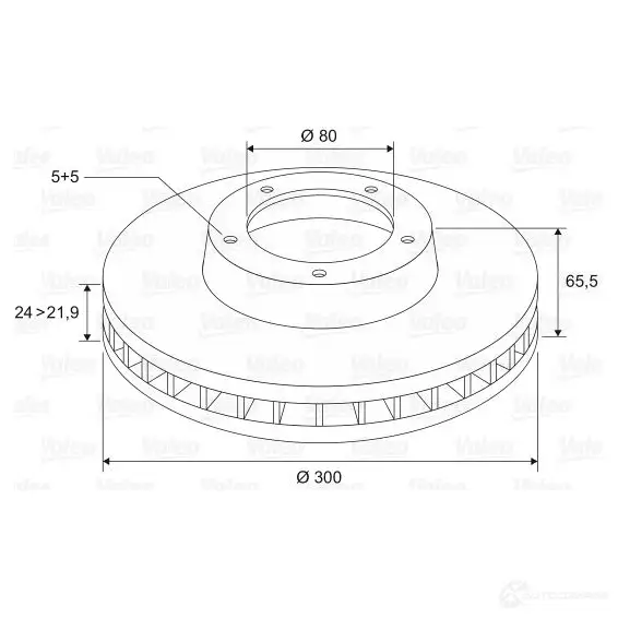 Тормозной диск VALEO ELHI O 3276421864065 220322 197131 изображение 0