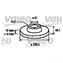 Тормозной диск VALEO 186435 219743 E CUMRP6 3276421972258