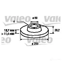 Тормозной диск VALEO 219655 PU3AYL0 DF 607 186257 изображение 0
