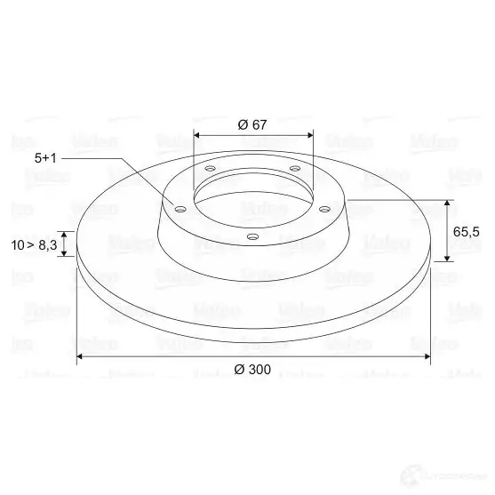 Тормозной диск VALEO 3276421970278 4HR J1V 197035 220262 - Изображение 1