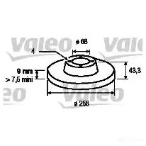 Тормозной диск VALEO 3276421864966 KG GXGQ 186498 219805