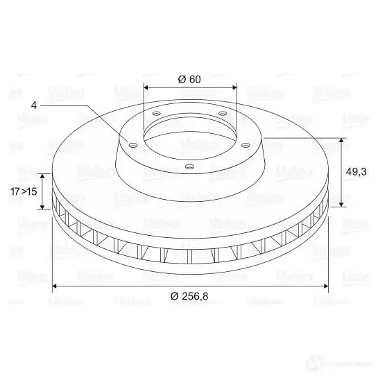 Тормозной диск VALEO XS FD6 220281 3276421970551 197064 - Изображение 1