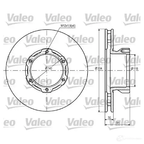 Тормозной диск VALEO 3276421871056 187105 220198 M22TGE M