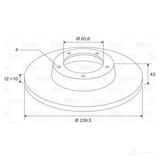 Тормозной диск VALEO 3276421865291 219831 186529 QQU X7 - Изображение 1