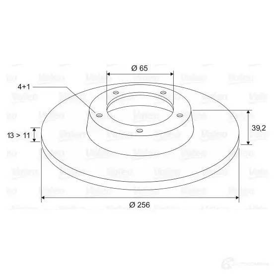 Тормозной диск VALEO DF 555 DF555 186251 219649 - Изображение 1