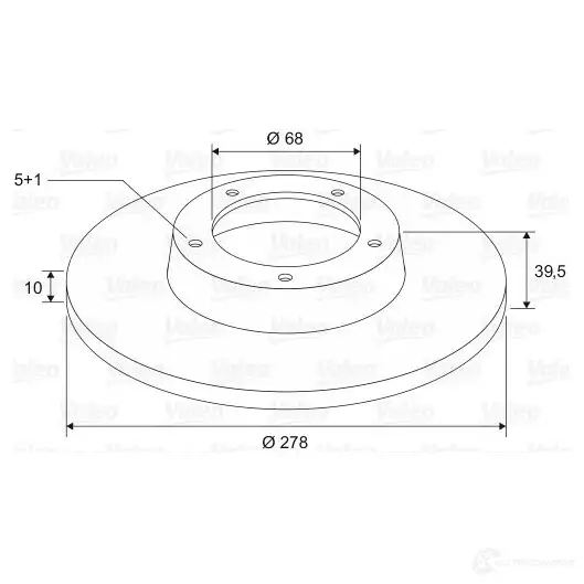 Тормозной диск VALEO 197630 LMIW C 3276421976300 220591 - Изображение 1