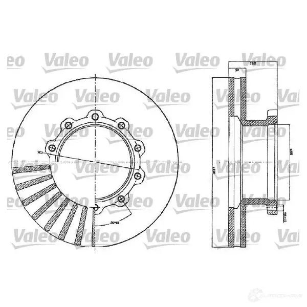 Тормозной диск VALEO 187116 BA J29RH 3276421871162 220204