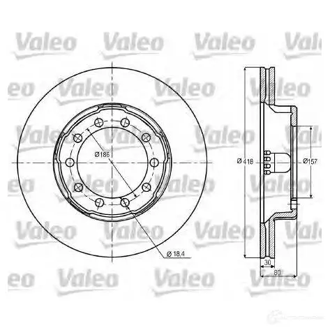 Тормозной диск VALEO 220120 DF 901 ANY845 187010