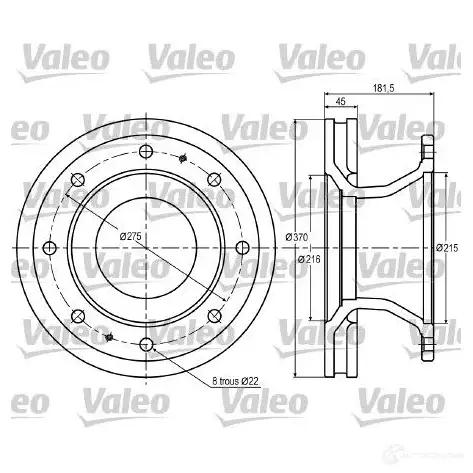 Тормозной диск VALEO DF928 220118 187007 DF 928 изображение 0