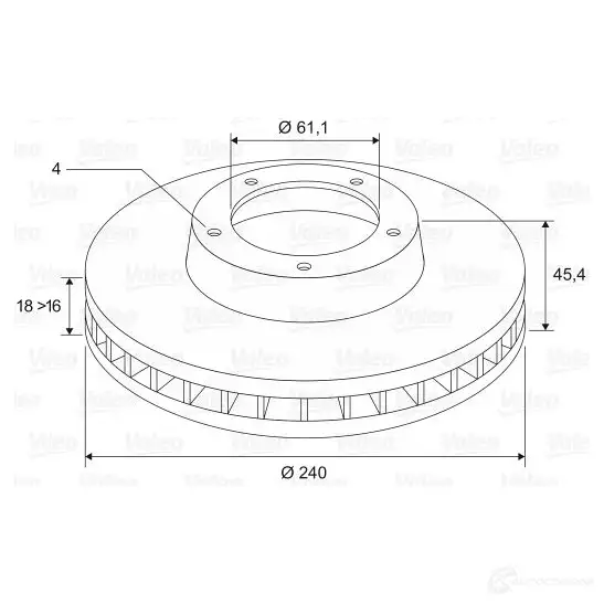 Тормозной диск VALEO 186482 QYLQLH L 219790 3276421864805 изображение 0