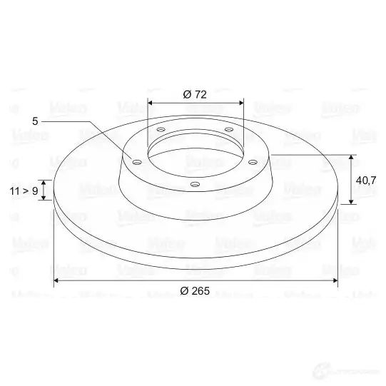 Тормозной диск VALEO 3276421970193 197021 220253 P C808C - Изображение 1