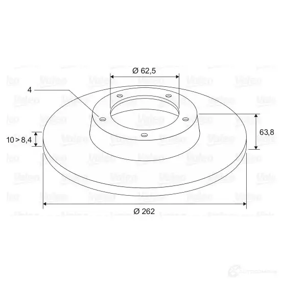 Тормозной диск VALEO 3276421970438 197029 220258 T CDGLPJ - Изображение 1