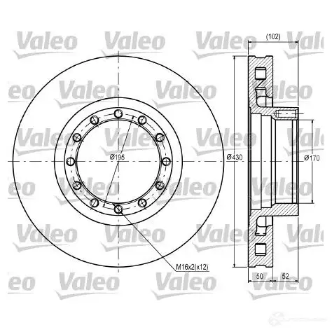Тормозной диск VALEO 220188 187089 DF 926 DF926 изображение 0