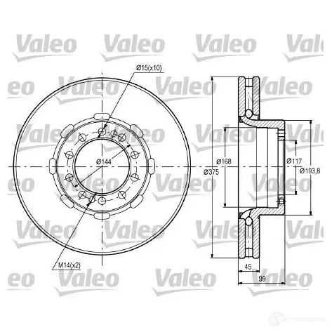 Тормозной диск VALEO 187093 3276421870936 220192 CCR0 4 изображение 0