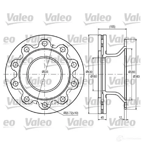 Тормозной диск VALEO 220173 3276421870745 DHBQS J 187074