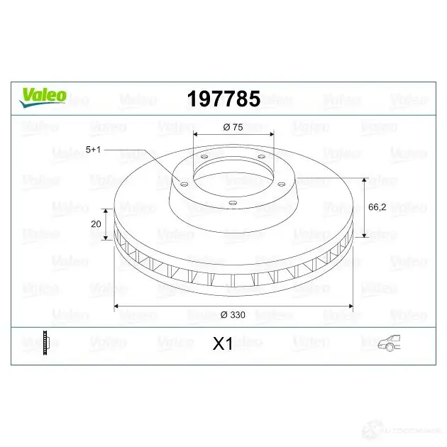 Тормозной диск VALEO E34B0P D 1514 1424231018 197785 изображение 1