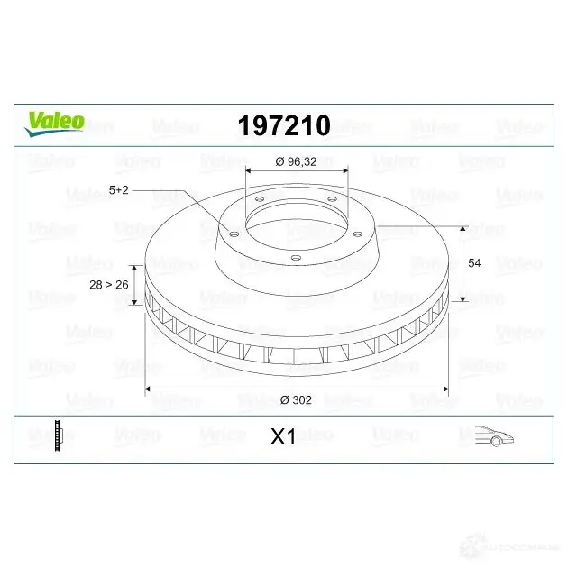 Тормозной диск VALEO ICS4R D 925 197210 220374 изображение 1