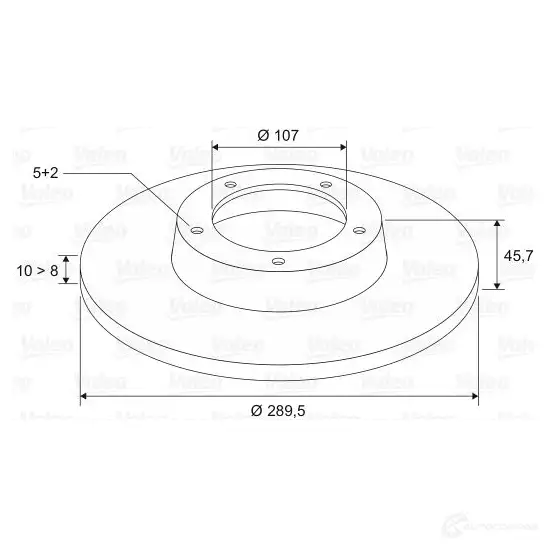 Тормозной диск VALEO V1Y 51H 3276421864973 186504 219811 - Изображение 1