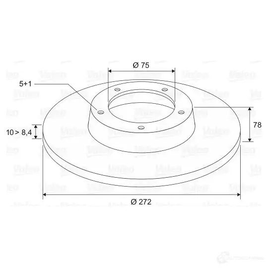Тормозной диск VALEO XG4D LHI 186839 3276421868391 220055 - Изображение 1