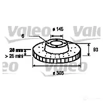 Тормозной диск VALEO 187146 220227 7 N0DQH 3276421871469