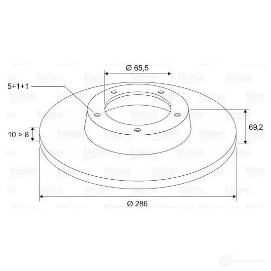 Тормозной диск VALEO 219857 186566 3276421865642 0MM43 N4 - Изображение 1