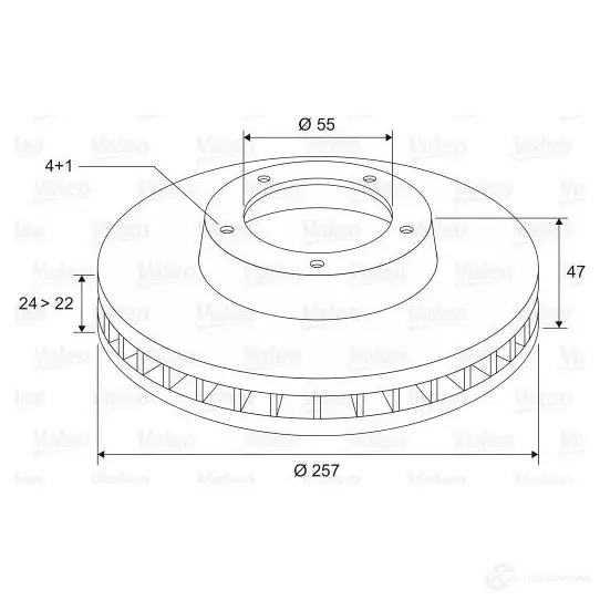 Тормозной диск VALEO 3276421868278 QM 2R33 220034 186810 - Изображение 1