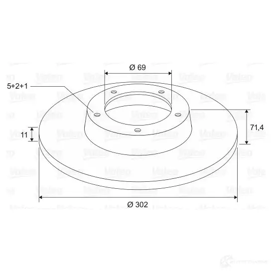 Тормозной диск VALEO 1205866226 GX GCGG 197601 3276421976010 - Изображение 1