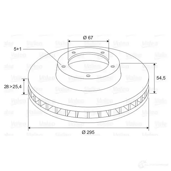 Тормозной диск VALEO 220465 D 1040 J9GNQDJ 197326 изображение 0