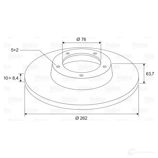 Тормозной диск VALEO V 1P9V4G 220560 3276421975143 197514 - Изображение 1