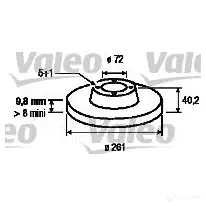 Тормозной диск VALEO 219766 3276421864577 VO9D8 AF 186458 изображение 0