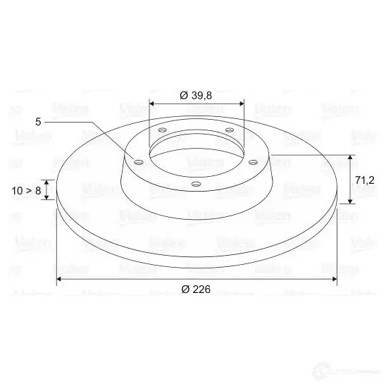 Тормозной диск VALEO G6XF C 3276421865079 186517 219820 - Изображение 1