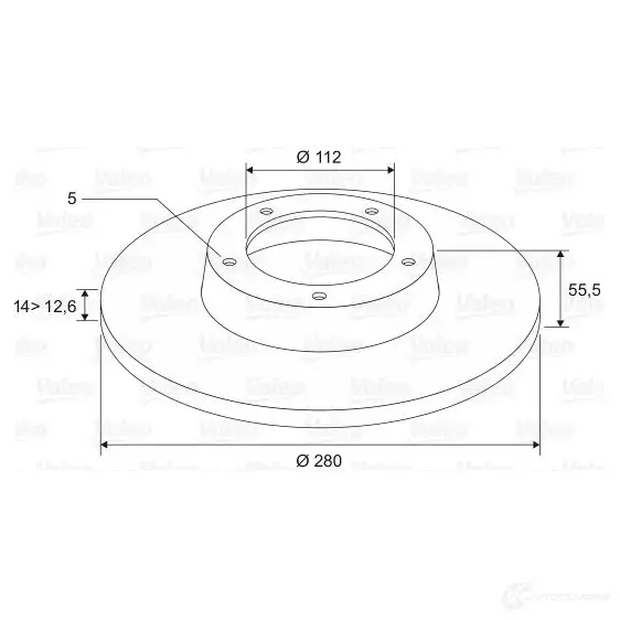 Тормозной диск VALEO 3276421862023 219613 JZW6 0B 186207 - Изображение 1