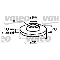 Тормозной диск VALEO 219576 186169 DF2 52 L9H5C7 изображение 0