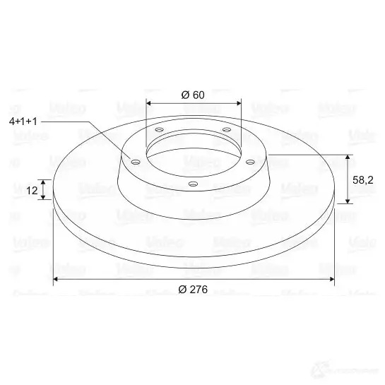 Тормозной диск VALEO 1205865674 3276421975174 197523 2 AXSI5I