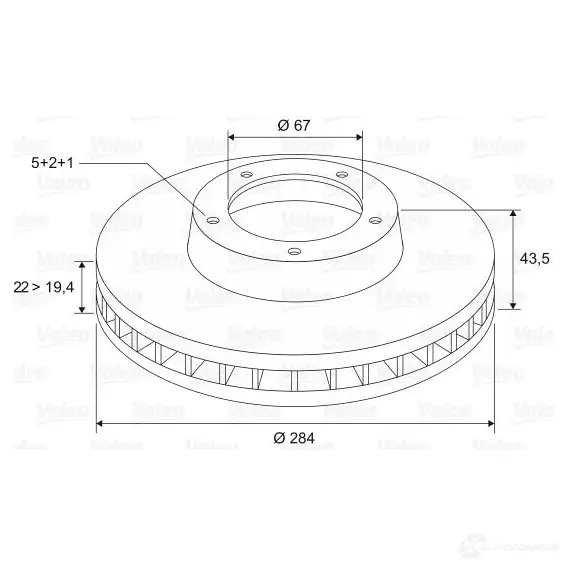 Тормозной диск VALEO 219591 DF689 DF 689 186185 изображение 0